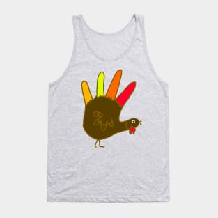 Genuine Hand Turkey Design Tank Top